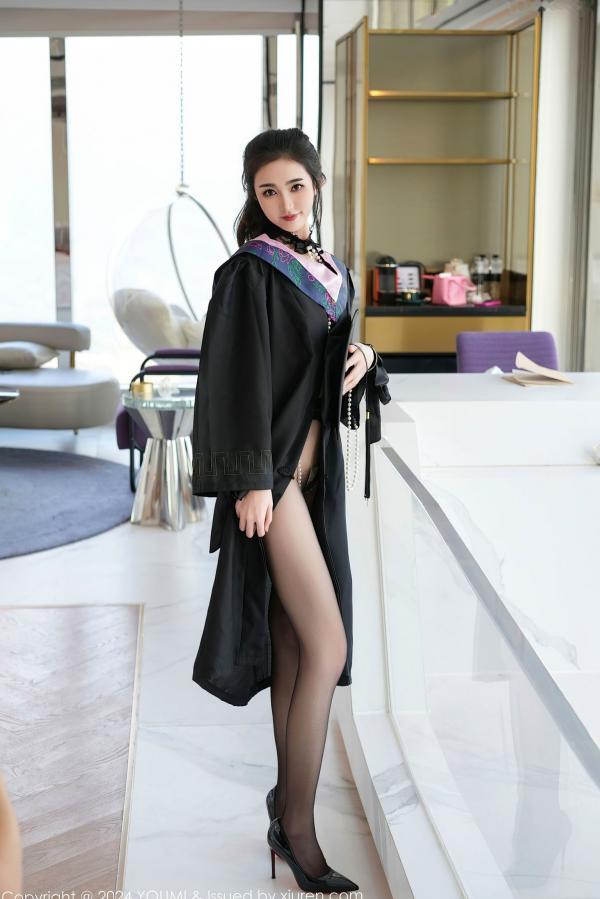    YouMi尤蜜荟-1064-鱼尾fish-极致黑色性感内衣私房照-大尺度冷艳风格写真第2张图片