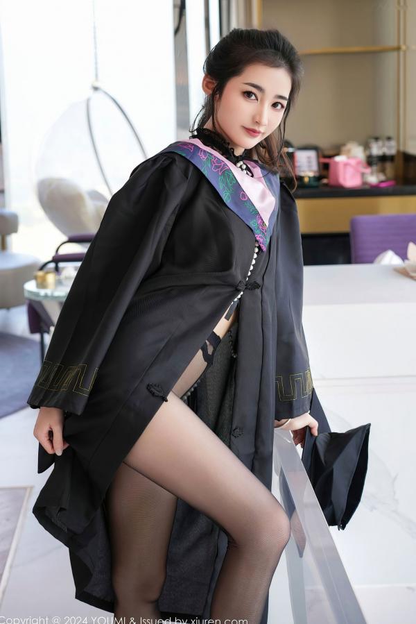    YouMi尤蜜荟-1064-鱼尾fish-极致黑色性感内衣私房照-大尺度冷艳风格写真第3张图片