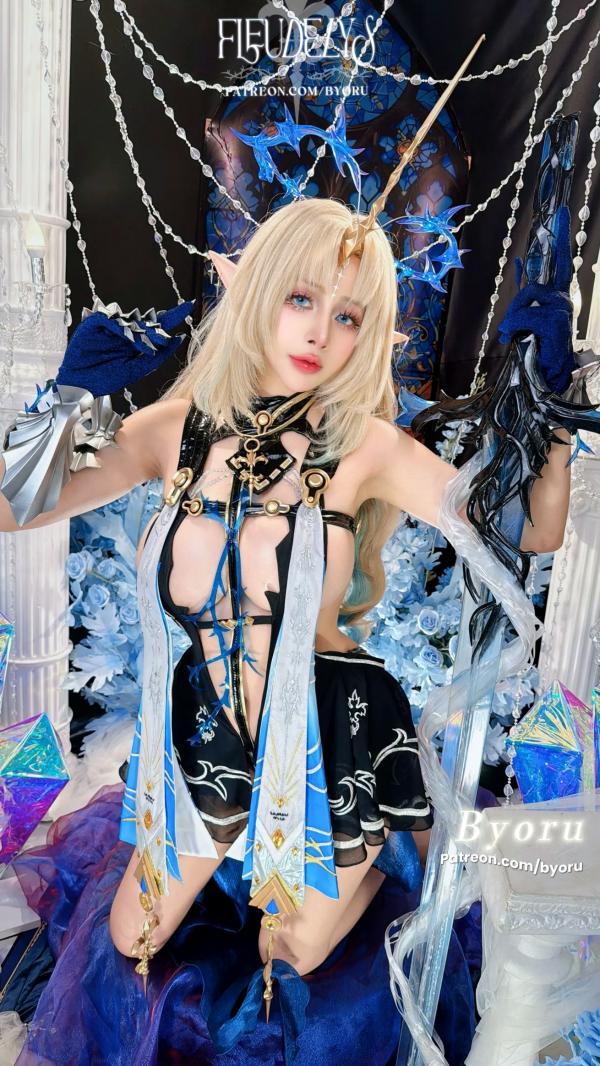   Byoru Fleurdelys绝美精灵Cosplay，华丽服饰勾勒傲人曲线，呈现极致诱惑的二次元女神影像第62张图片