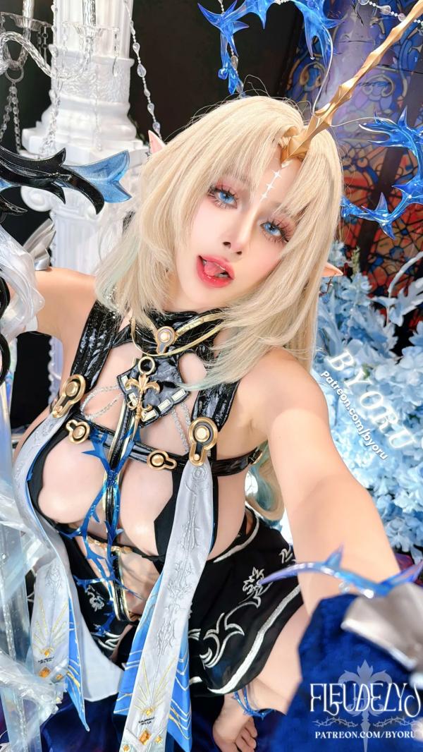    Byoru Fleurdelys绝美精灵Cosplay，华丽服饰勾勒傲人曲线，呈现极致诱惑的二次元女神影像第72张图片
