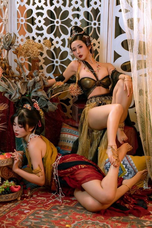    轩萧学姐-奶桃桃-古风敦煌第5张图片