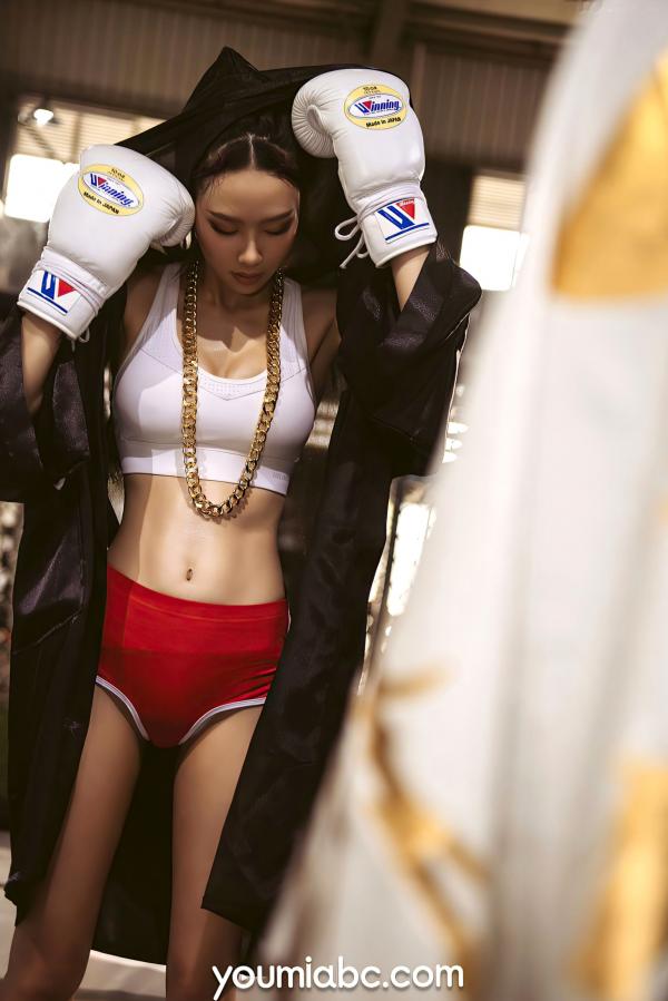    YouMi尤蜜-2021.07.22-软萌子-《百万宝贝》拳击馆主题运动写真，展现湿身诱惑与迷人曲线第10张图片