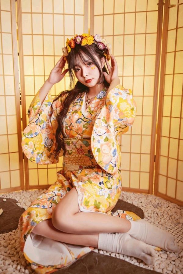    Yuuhui玉汇-和服捆绑艺术写真，日式花环少女束缚感，和风私房极致诱惑，曲线迷人，唯美大尺度视觉盛宴第5张图片