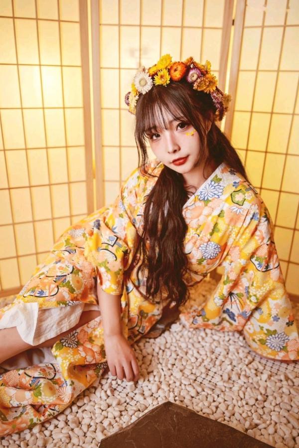    Yuuhui玉汇-和服捆绑艺术写真，日式花环少女束缚感，和风私房极致诱惑，曲线迷人，唯美大尺度视觉盛宴第21张图片