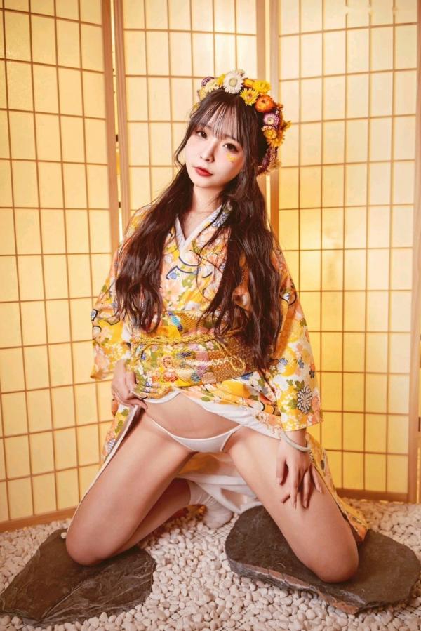    Yuuhui玉汇-和服捆绑艺术写真，日式花环少女束缚感，和风私房极致诱惑，曲线迷人，唯美大尺度视觉盛宴第33张图片