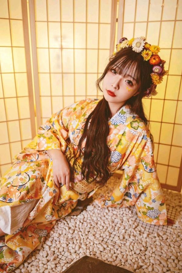    Yuuhui玉汇-和服捆绑艺术写真，日式花环少女束缚感，和风私房极致诱惑，曲线迷人，唯美大尺度视觉盛宴第45张图片