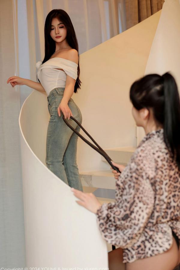    尤蜜荟1061：谭小灵与林幼一默契姐妹花私房照，火辣性感诱惑，精致大片火辣呈现第28张图片
