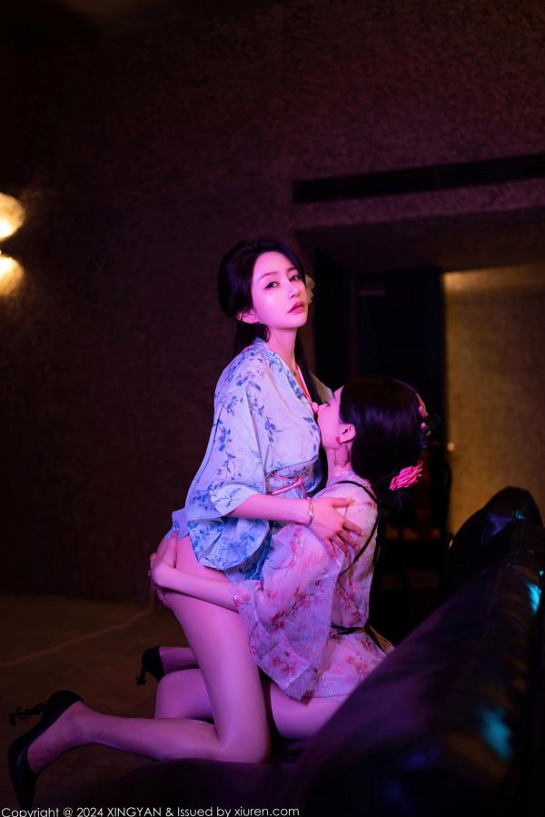    XingYan星颜社：林幼一、潘娇娇演绎日式轻透和服与细绳绑缚，滴蜡美学融合暗调暧昧氛围，大尺度视觉盛宴全记录-2024.06.05第15张图片