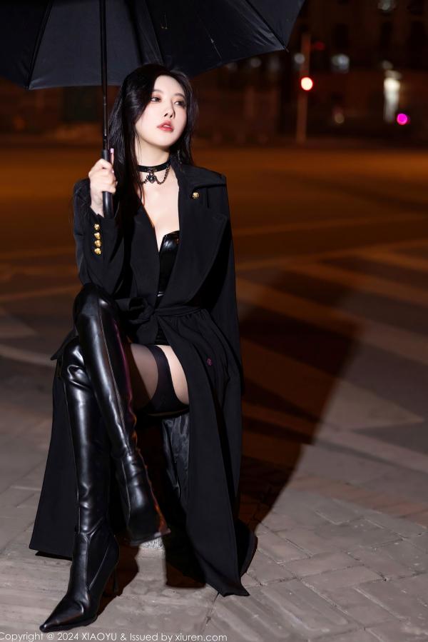 杨晨晨 sugar小甜心CC  XiaoYu语画界-杨晨晨Yome-暗黑系漆皮制服诱惑与黑丝大片-冷艳御姐私房写真第17张图片
