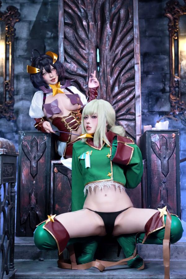    清水由乃《憧憬成为魔法少女》柊舞缇娜×阿良河琪舞角色扮演，暗黑风格大尺度写真，极致身材诱惑火辣出镜 [71P]第62张图片