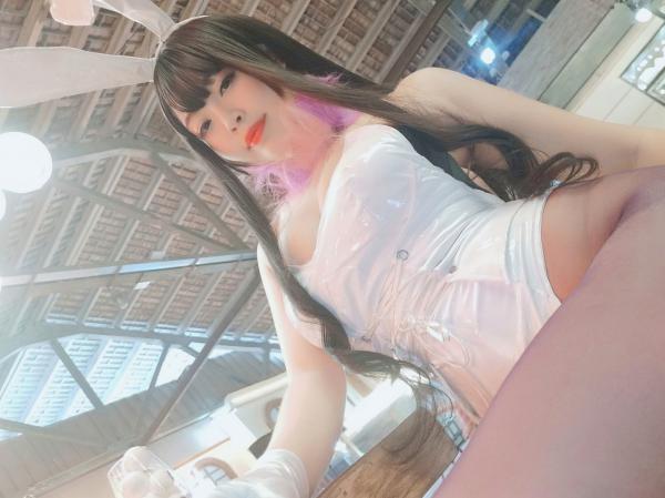    白烨-045-恶魔姐姐：酒吧兔女郎Cosplay、诱惑黑丝高叉连体衣、性感御姐写真第8张图片