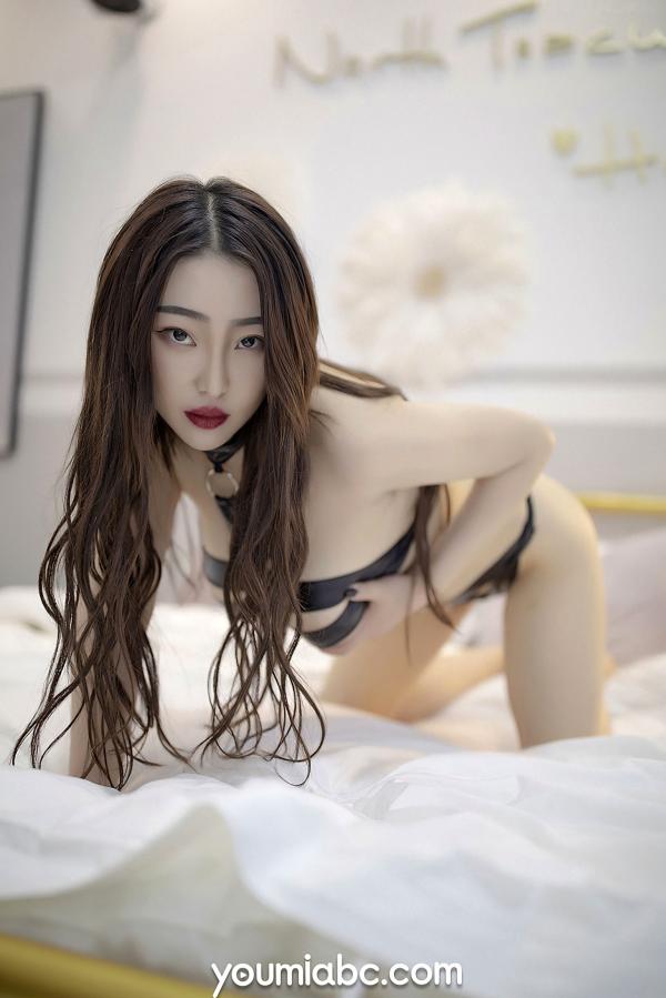    YouMi尤蜜-2021.01.24-Domen瑶瑶《情趣派对》高清大尺度私房照，黑色皮革束缚装尽显极致性感诱惑，极品身材曲线撩人第18张图片