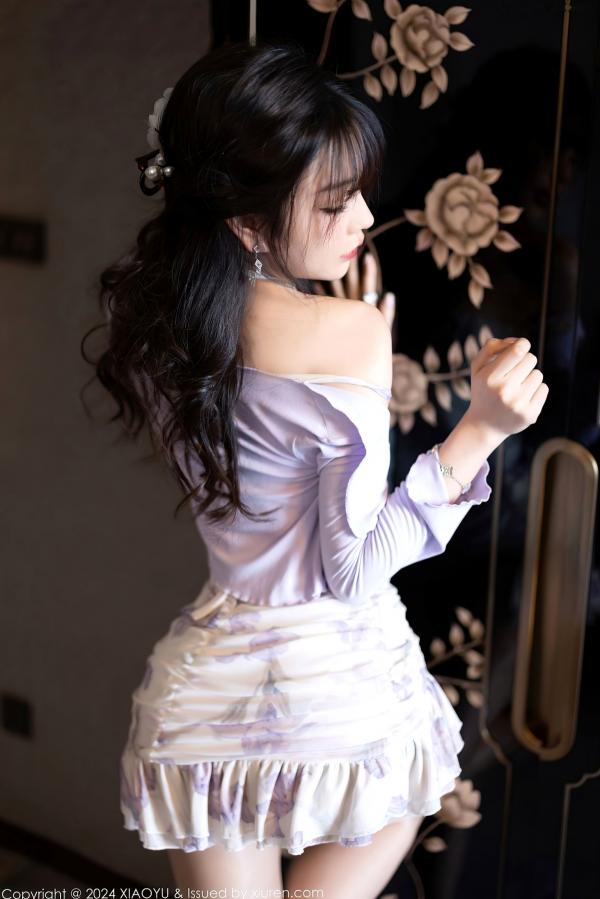 徐莉芝Booty 陈芝  XiaoYu语画界1224：徐莉芝哈尔滨旅拍，极致诱惑白色蕾丝内衣私房照，曼妙身姿尽显性感迷人第9张图片