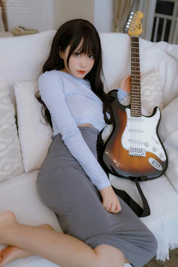    Nyako喵子 - 吉他妹妹，极品性感私房，大胆诱惑紧身风格展露极致曲线，绝美御女郎音乐主题室内写真 [71P]第9张图片