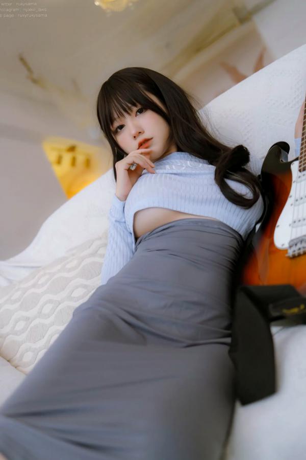    Nyako喵子 - 吉他妹妹，极品性感私房，大胆诱惑紧身风格展露极致曲线，绝美御女郎音乐主题室内写真 [71P]第10张图片