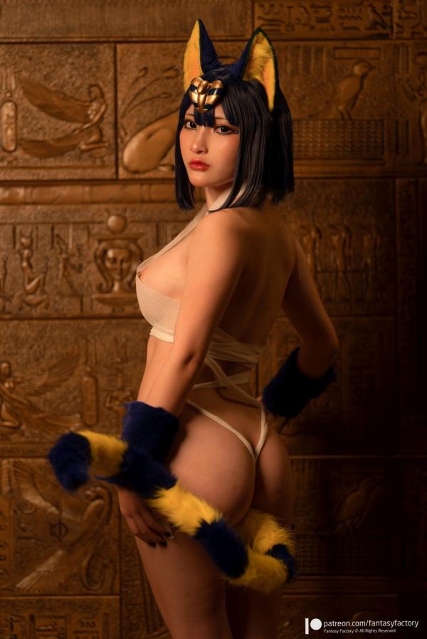    Fantasy-Factory-小丁Ding-Ankha埃及艳后Cosplay，梦幻绷带造型，异域风情诱惑，经典游戏角色还原，2022.02第2张图片