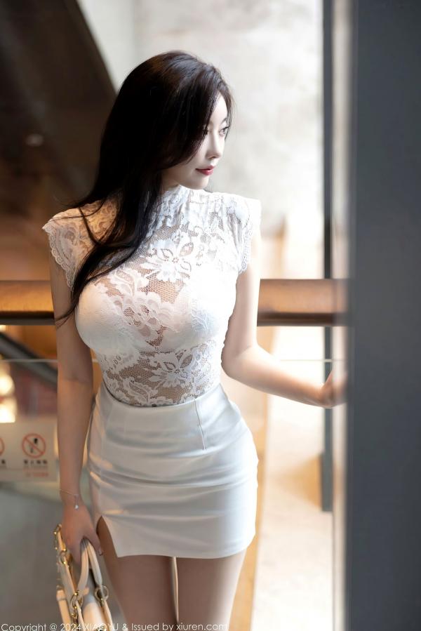 杨晨晨 sugar小甜心CC  XiaoYu语画界-1208-杨晨晨Yome私房街拍写真-白色蕾丝连衣短裙高跟鞋-2024.02.23 - 纯欲诱惑无圣光大尺度第7张图片