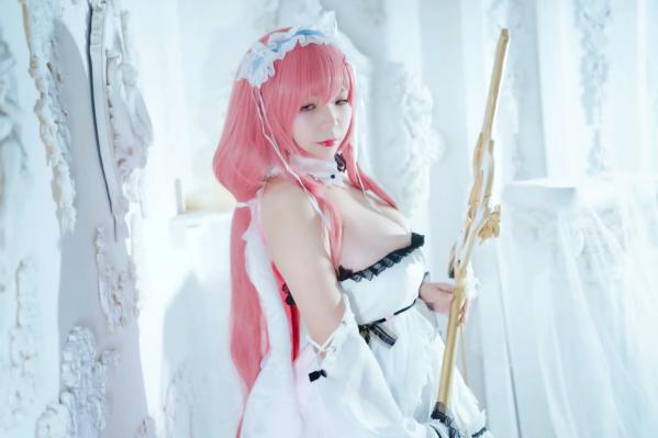    自闭颜球球(无颜小天使wy) - 碧蓝航线英仙座Cosplay，梦幻清纯女仆造型，绝美冷艳之姿，治愈系天使写真[27P]第13张图片