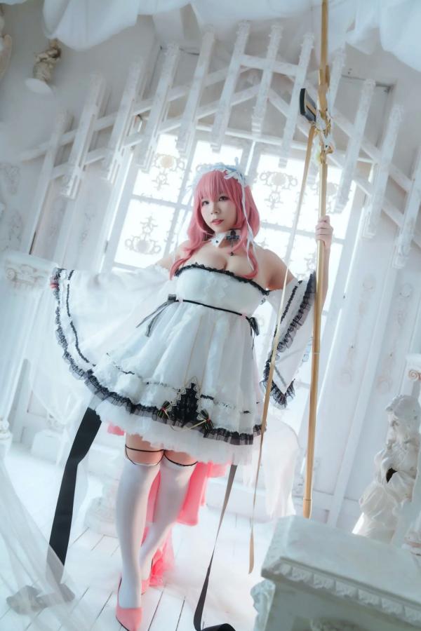    自闭颜球球(无颜小天使wy) - 碧蓝航线英仙座Cosplay，梦幻清纯女仆造型，绝美冷艳之姿，治愈系天使写真[27P]第27张图片