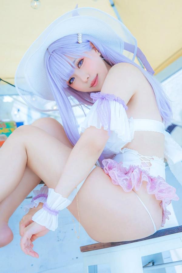    Ely_eee(ElyEE子) 碧蓝航线普利茅斯泳装Cosplay版 甜美夏日写真 [28P]第16张图片