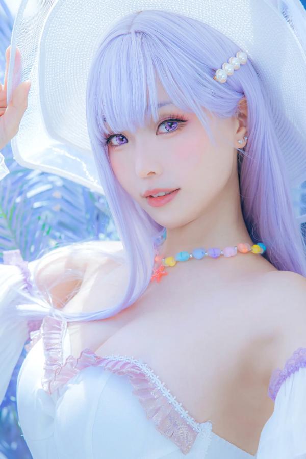    Ely_eee(ElyEE子) 碧蓝航线普利茅斯泳装Cosplay版 甜美夏日写真 [28P]第17张图片