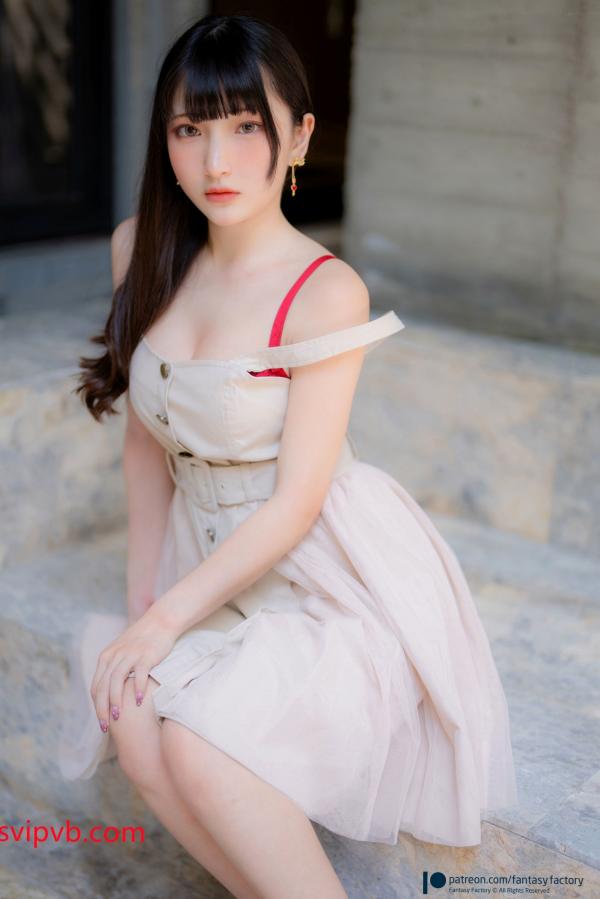    Fantasy Factory小丁Ding红色蕾丝内衣户外私房写真，清纯面孔与极品身材的极致诱惑第5张图片