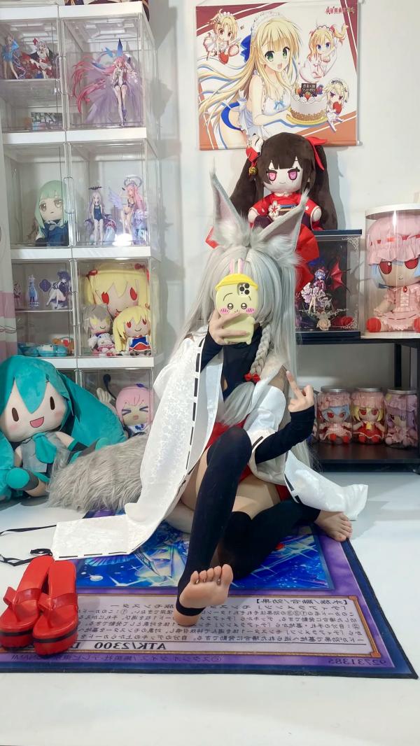    白栎Shirly - 朝凪 Asanagi 二次元动漫风cosplay狐耳萌娘手办房私房写真第1张图片