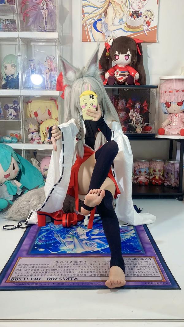    白栎Shirly - 朝凪 Asanagi 二次元动漫风cosplay狐耳萌娘手办房私房写真第4张图片