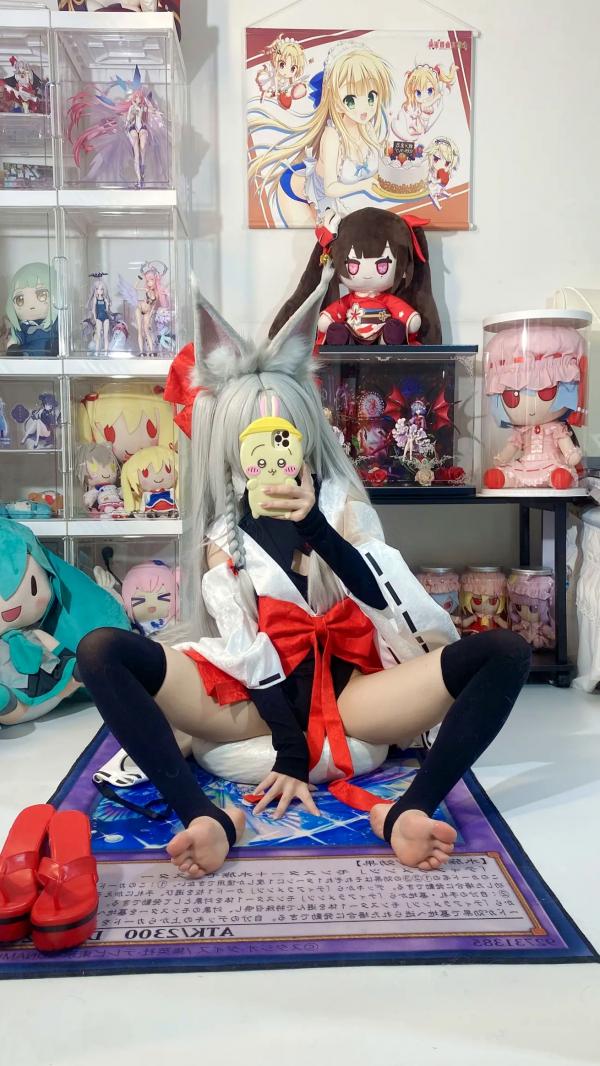    白栎Shirly - 朝凪 Asanagi 二次元动漫风cosplay狐耳萌娘手办房私房写真第7张图片
