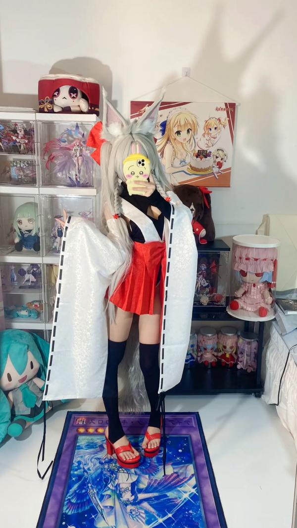    白栎Shirly - 朝凪 Asanagi 二次元动漫风cosplay狐耳萌娘手办房私房写真第10张图片