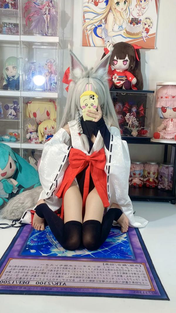    白栎Shirly - 朝凪 Asanagi 二次元动漫风cosplay狐耳萌娘手办房私房写真第12张图片