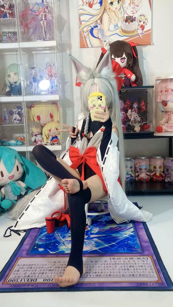    白栎Shirly - 朝凪 Asanagi 二次元动漫风cosplay狐耳萌娘手办房私房写真第16张图片