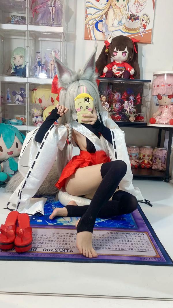    白栎Shirly - 朝凪 Asanagi 二次元动漫风cosplay狐耳萌娘手办房私房写真第18张图片