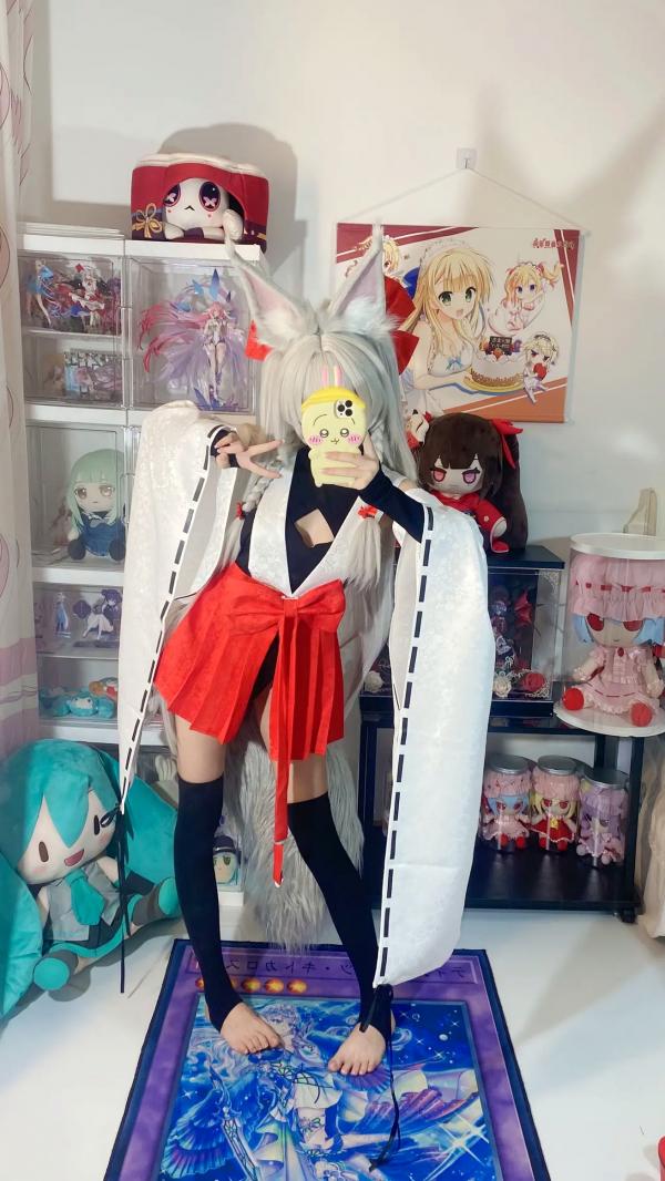    白栎Shirly - 朝凪 Asanagi 二次元动漫风cosplay狐耳萌娘手办房私房写真第19张图片