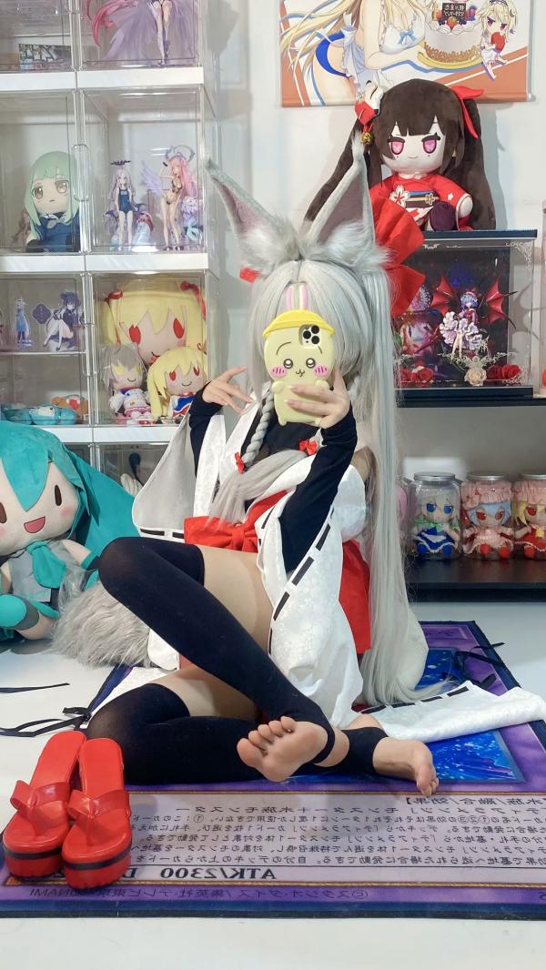    白栎Shirly - 朝凪 Asanagi 二次元动漫风cosplay狐耳萌娘手办房私房写真第21张图片
