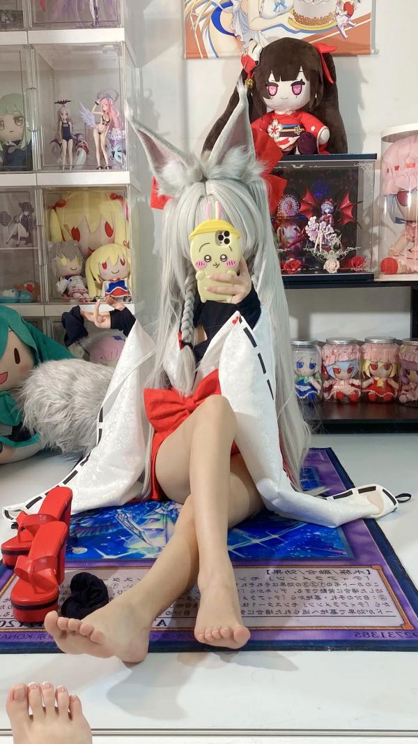    白栎Shirly - 朝凪 Asanagi 二次元动漫风cosplay狐耳萌娘手办房私房写真第30张图片