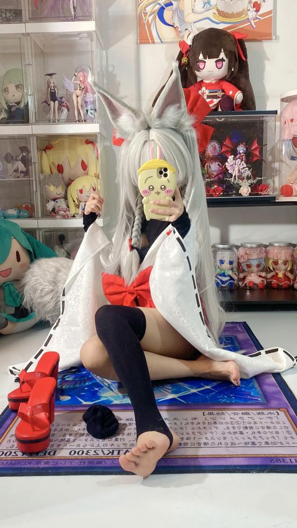    白栎Shirly - 朝凪 Asanagi 二次元动漫风cosplay狐耳萌娘手办房私房写真第31张图片