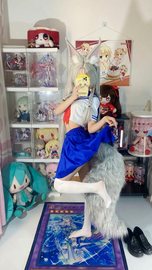    白栎Shirly - 朝凪 Asanagi 二次元动漫风cosplay狐耳萌娘手办房私房写真第41张图片
