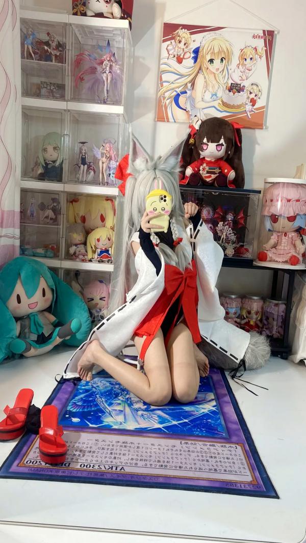    白栎Shirly - 朝凪 Asanagi 二次元动漫风cosplay狐耳萌娘手办房私房写真第42张图片