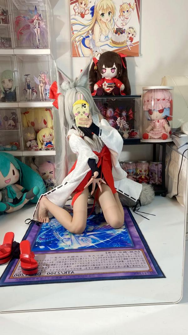    白栎Shirly - 朝凪 Asanagi 二次元动漫风cosplay狐耳萌娘手办房私房写真第46张图片