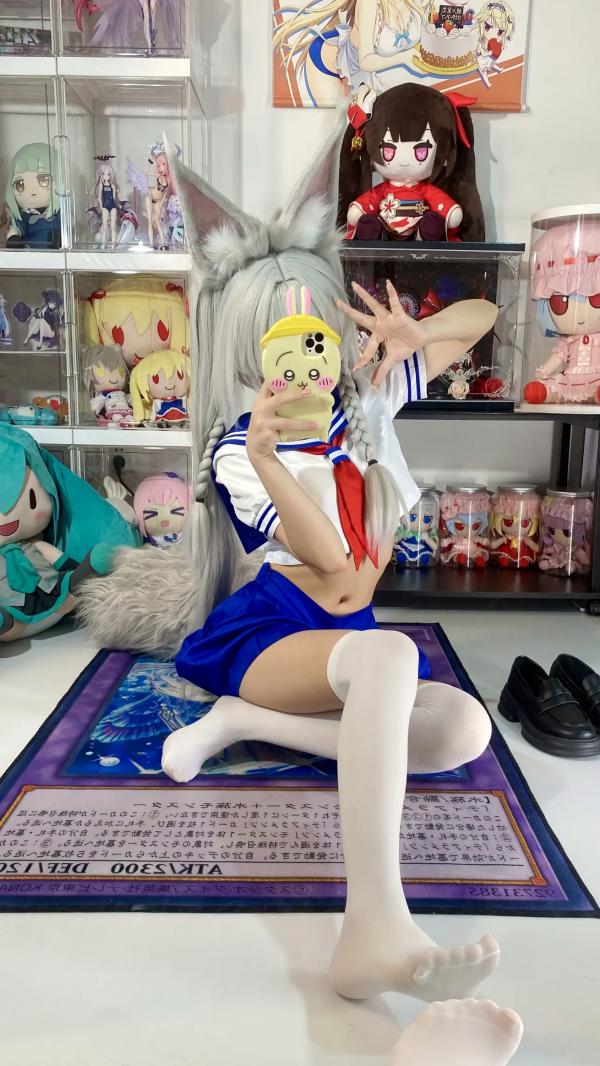    白栎Shirly - 朝凪 Asanagi 二次元动漫风cosplay狐耳萌娘手办房私房写真第47张图片
