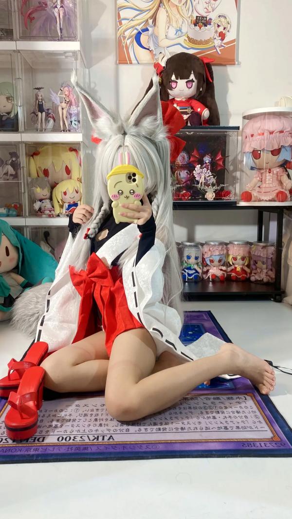    白栎Shirly - 朝凪 Asanagi 二次元动漫风cosplay狐耳萌娘手办房私房写真第49张图片