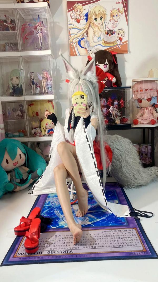    白栎Shirly - 朝凪 Asanagi 二次元动漫风cosplay狐耳萌娘手办房私房写真第50张图片