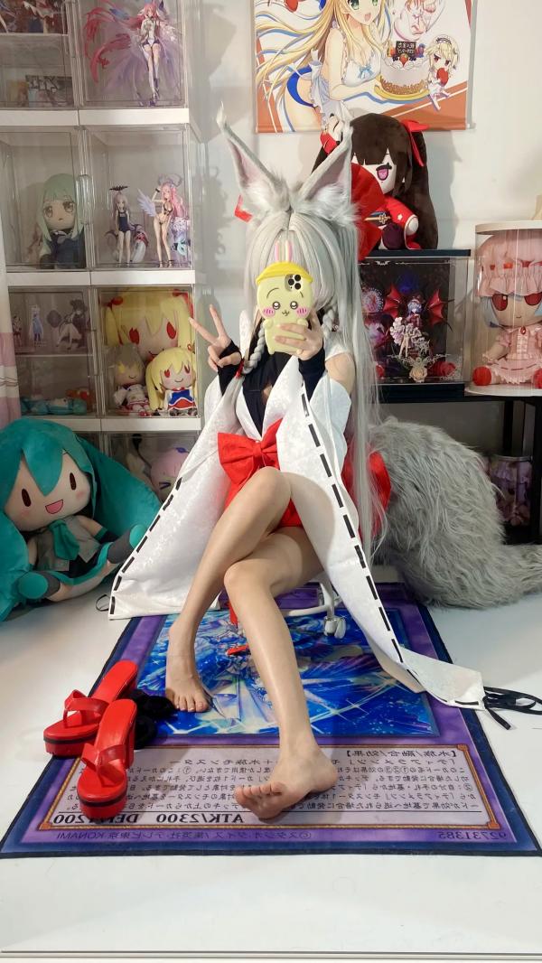    白栎Shirly - 朝凪 Asanagi 二次元动漫风cosplay狐耳萌娘手办房私房写真第52张图片