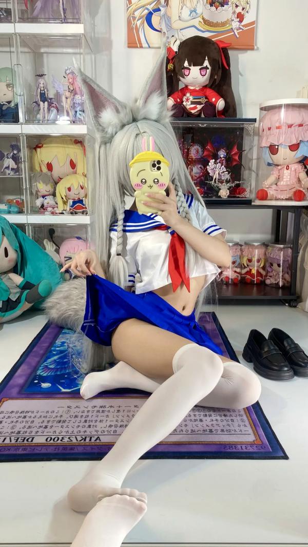   白栎Shirly - 朝凪 Asanagi 二次元动漫风cosplay狐耳萌娘手办房私房写真第54张图片
