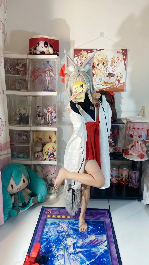    白栎Shirly - 朝凪 Asanagi 二次元动漫风cosplay狐耳萌娘手办房私房写真第56张图片