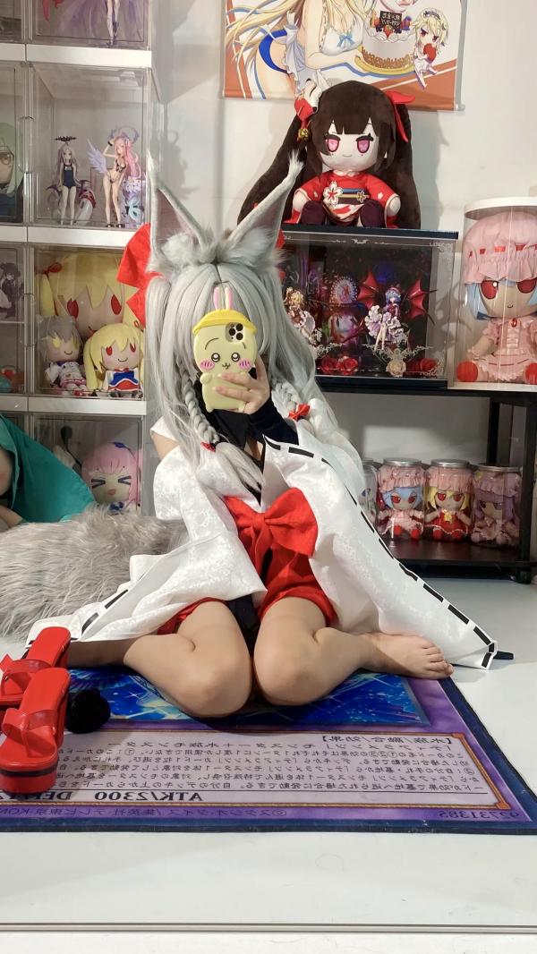    白栎Shirly - 朝凪 Asanagi 二次元动漫风cosplay狐耳萌娘手办房私房写真第57张图片
