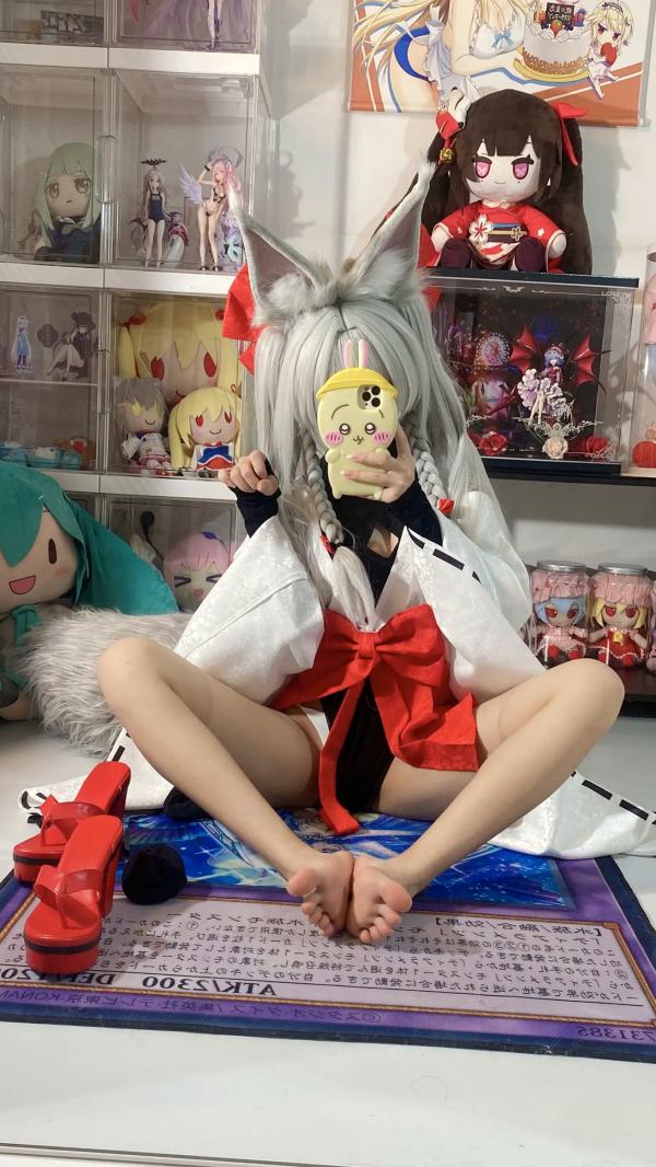    白栎Shirly - 朝凪 Asanagi 二次元动漫风cosplay狐耳萌娘手办房私房写真第60张图片