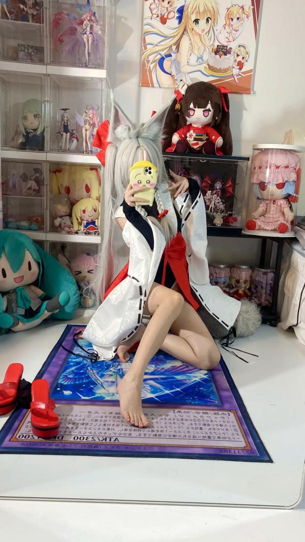    白栎Shirly - 朝凪 Asanagi 二次元动漫风cosplay狐耳萌娘手办房私房写真第61张图片