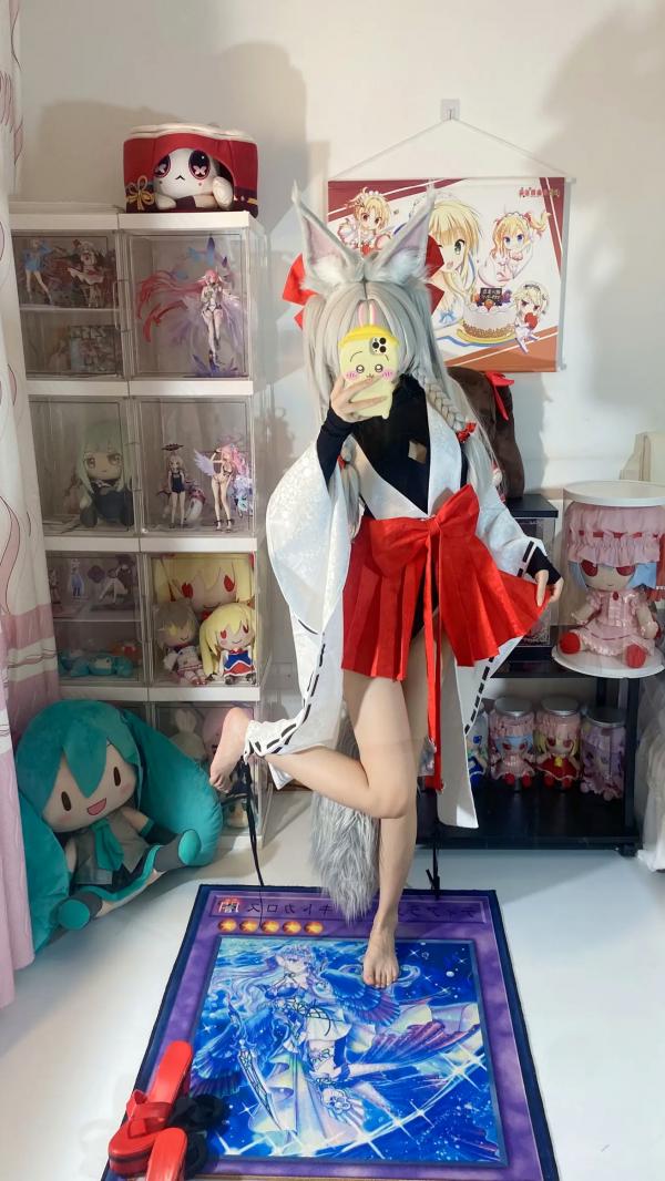    白栎Shirly - 朝凪 Asanagi 二次元动漫风cosplay狐耳萌娘手办房私房写真第62张图片